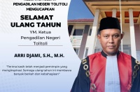 Selamat Ulang Tahun Kepada Bapak Ketua Pengadilan Negeri Tolitoli  YM. Arri Djami,S.H.,M.H.